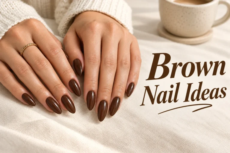 Brown nail ideas featuring chic designs in rich neutral shades