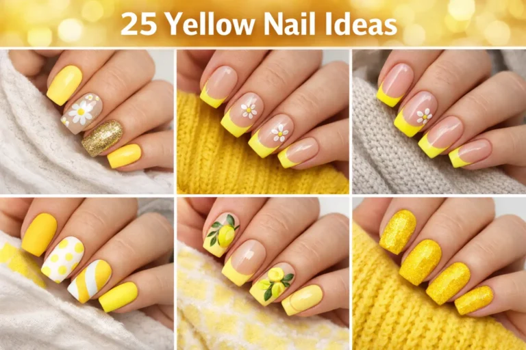 yellow nail ideas bright and trendy