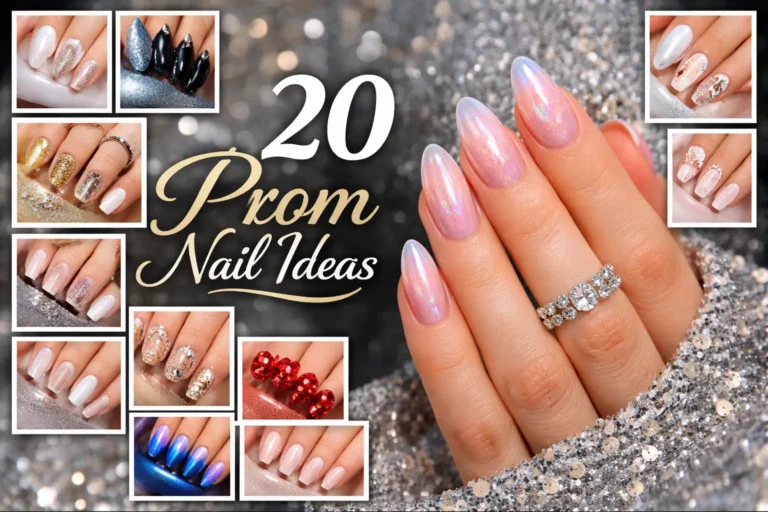 elegant prom nail ideas with glitter, ombre, and glossy designs perfect for a stylish prom look