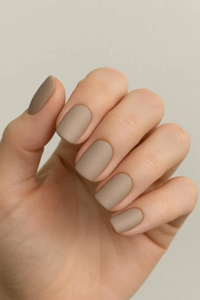  Matte neutral nail ideas for cozy fall season