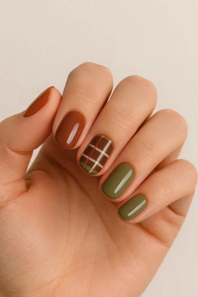 Mixed autumn nail designs for November fall season