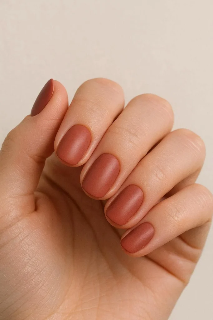  Muted red cozy nail ideas for autumn fall season 