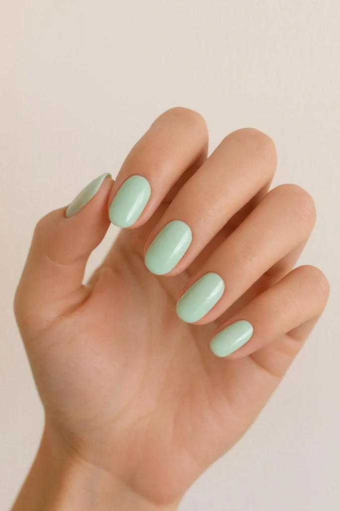 Pastel simple nails in soft clean minimal colors