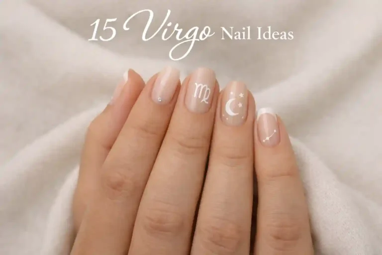 minimal virgo nail designs on full hand aesthetic