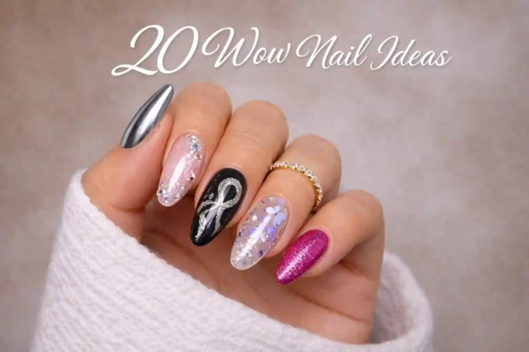 Glam wow nail ideas with glitter chrome and accents