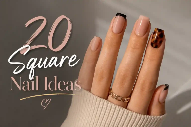 Elegant hand showcasing modern square nail designs with chic manicure inspiration.