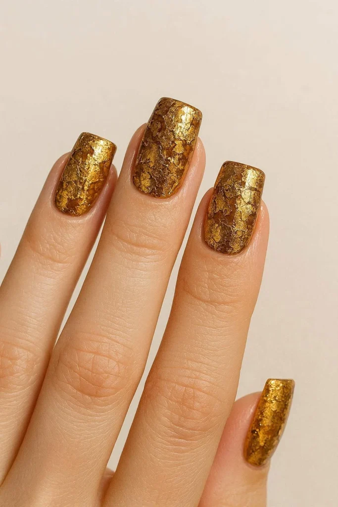  Antique gold foil nails Renaissance Italian vintage earthy ochre