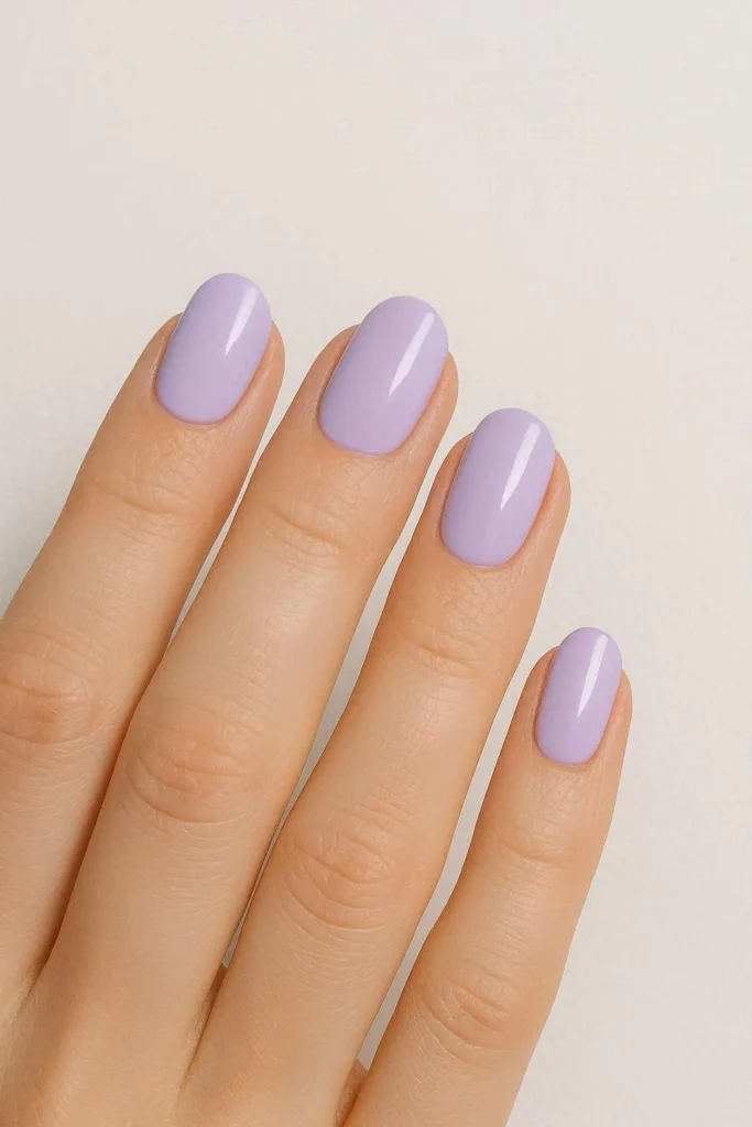  Lavender plain nail ideas with gentle soft purple simple finish 
