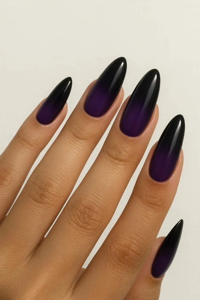 Ombre baddie nails with bold smooth gradient color blending