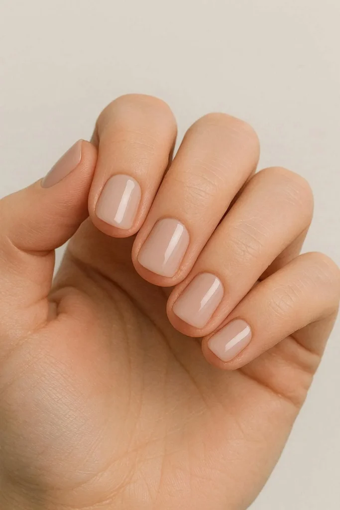 Short plain nail ideas with clean simple polished minimal finish