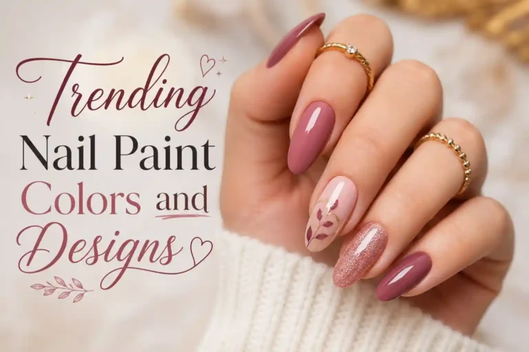 Elegant hand showcasing trending nail paint colors and designs