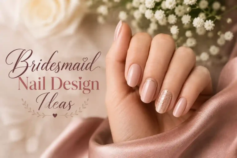 Elegant bridesmaid nail design ideas for a wedding day