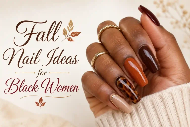 Elegant fall nail designs for Black women