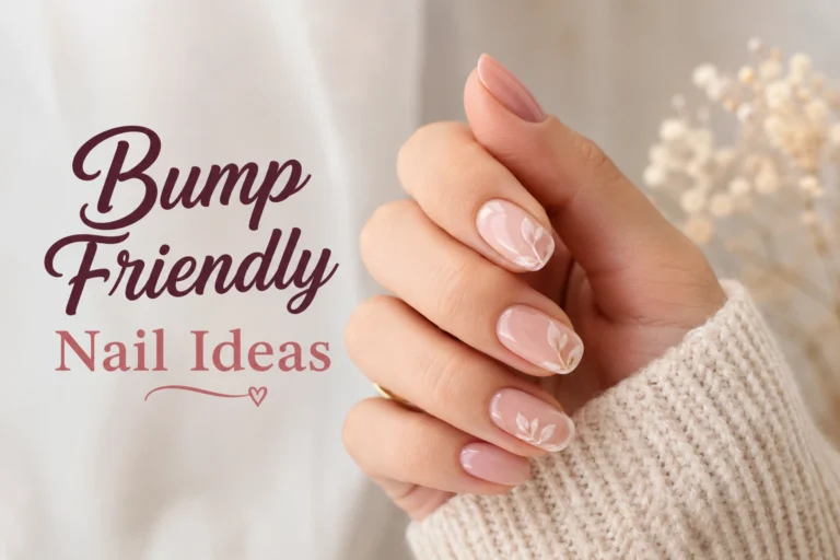 Elegant bump-friendly nail ideas with soft nude manicure design