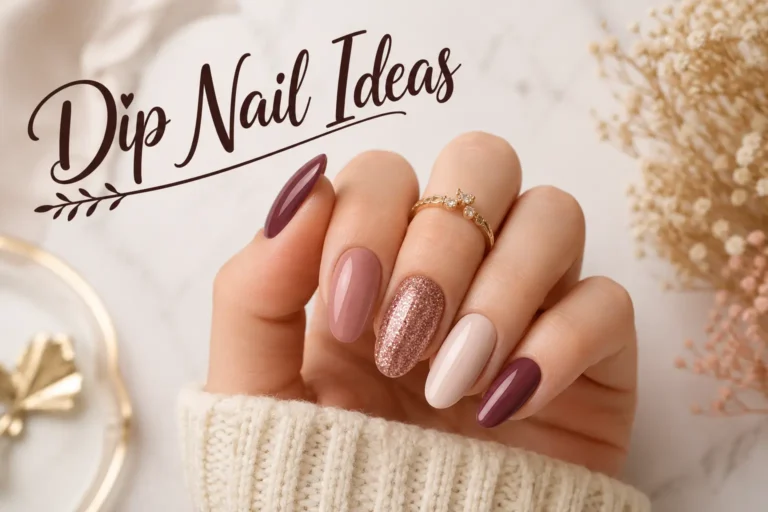 Elegant dip nail ideas featuring stylish long-lasting manicure designs