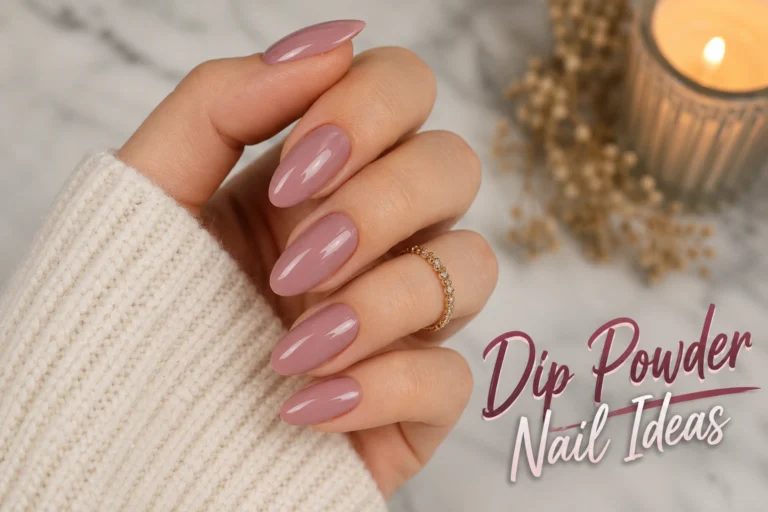 Elegant dip powder nail ideas with flawless glossy finish