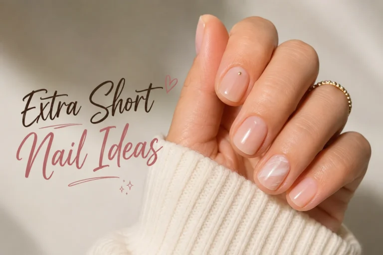Extra short nail ideas with chic clean everyday manicure