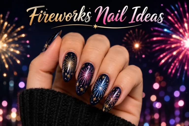 Sparkling fireworks nail ideas for festive celebrations