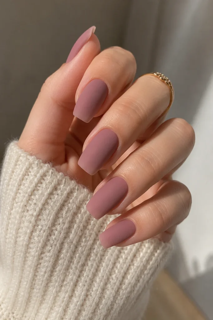 Matte finish dip powder nails contemporary manicure style