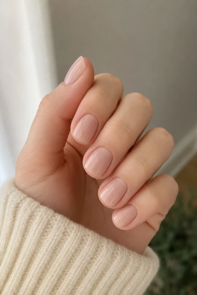Short dip powder nails minimal practical everyday design