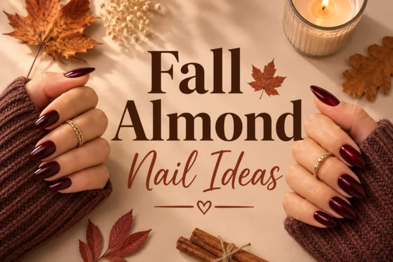 11 beautiful fall almond nail ideas in chic autumn colors