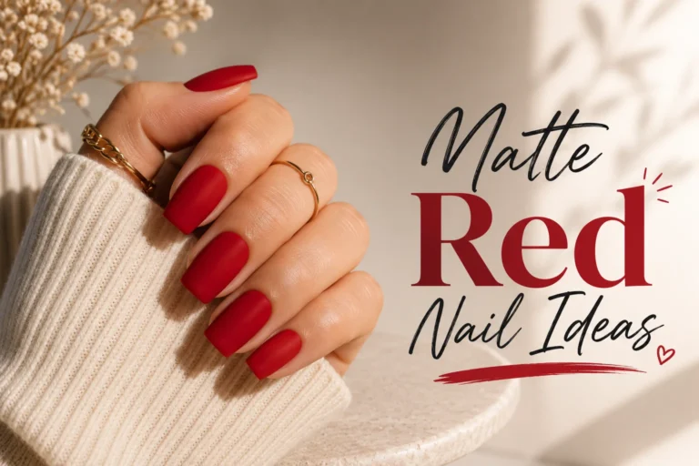12 matte red nail ideas in elegant designs