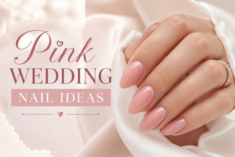 Pink wedding nail ideas for an elegant bridal look