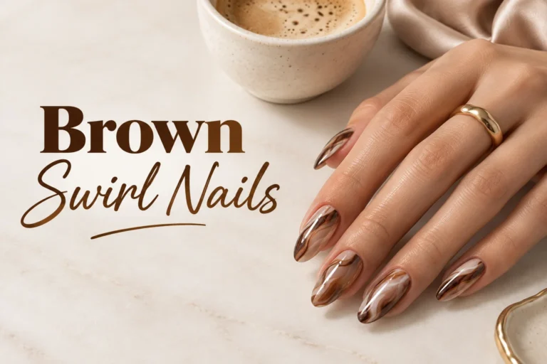 11 trendy brown swirl nail designs with rich modern details