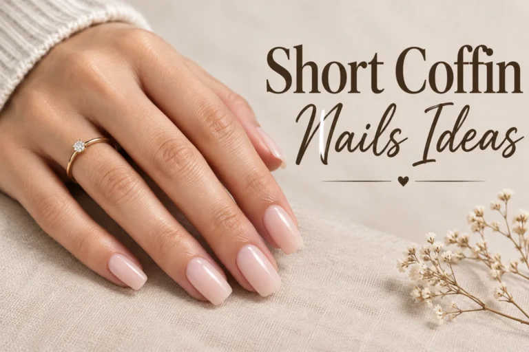 Classy and trendy short coffin nails ideas in various designs